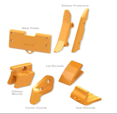 Casting Corner Excavator Bucket Heel Shrouds For  6040
